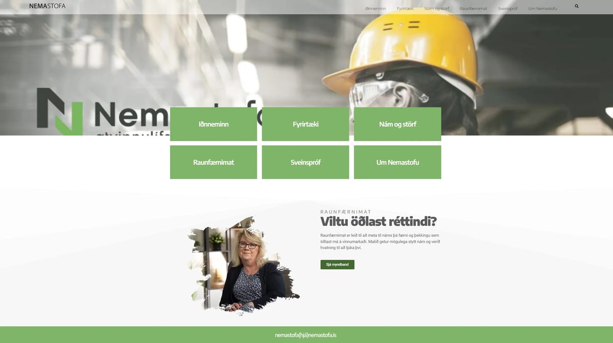 Stofnun Nemastofu atvinnulífsins og formlega opnuð heimasíðu