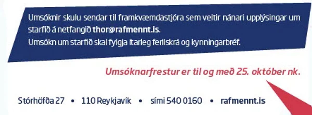 Laus staða hjá RAFMENNT